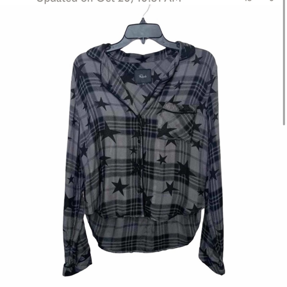 Rails Kellen Charcoal Jet Stars Print Pajama Top S